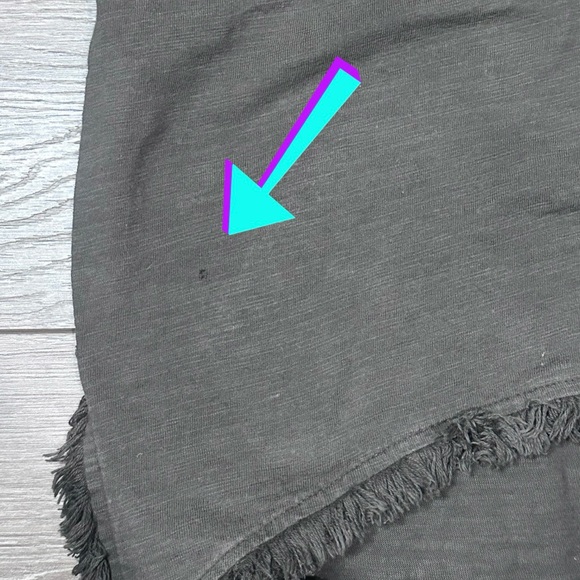 •Sold•  Umgee Olive Green Frayed High Low Tee - Picture 12 of 13